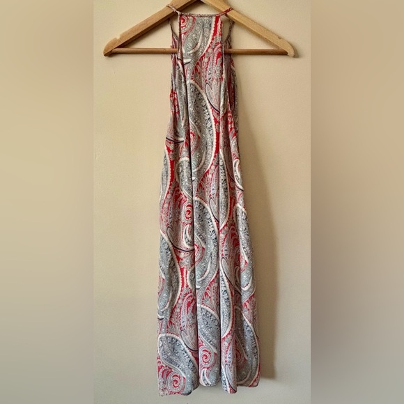 Zara|Vibrant Paisley Halter Mini Dress Tunic Lightweight & Flowy for Summer Sz M - Picture 6 of 7